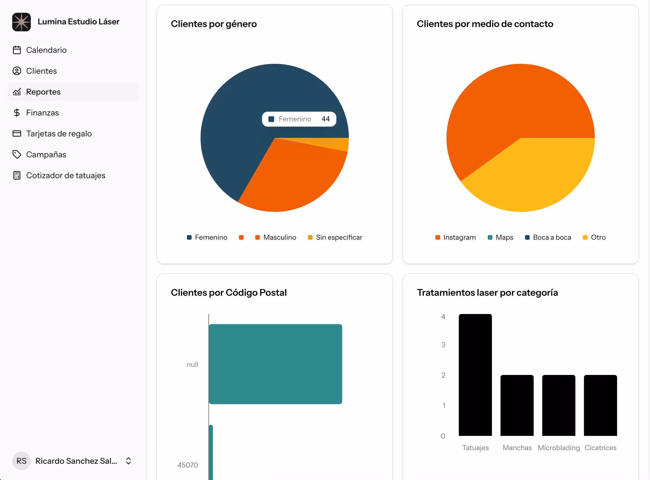 Lumina Estudio Láser (Sistema de Administración) - captura 3 de 4